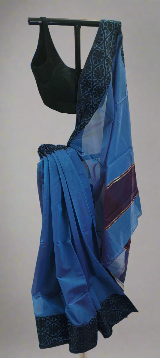 Nilanjana Bloom Muslin Saree