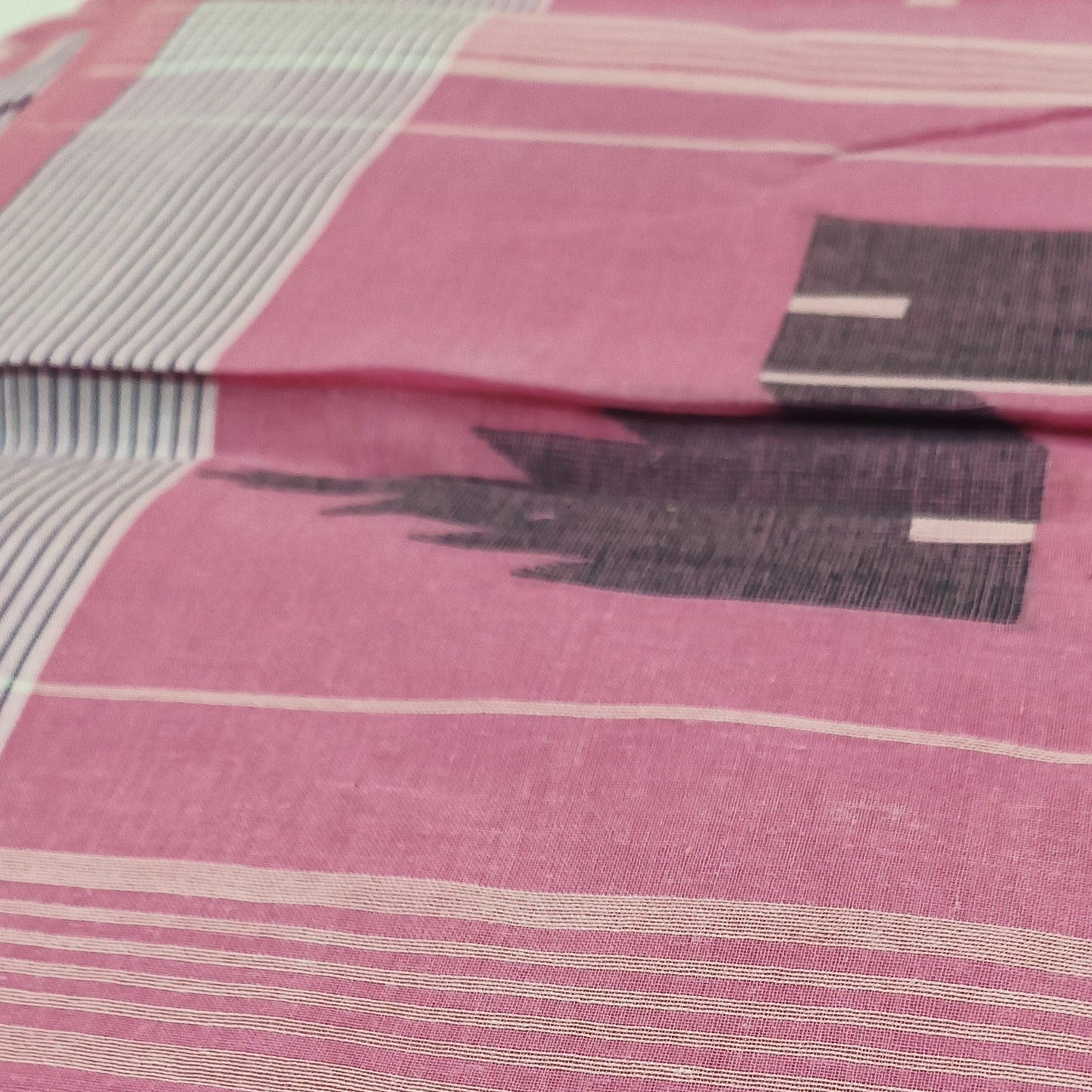 Pink Dusk Muslin Cotton Saree