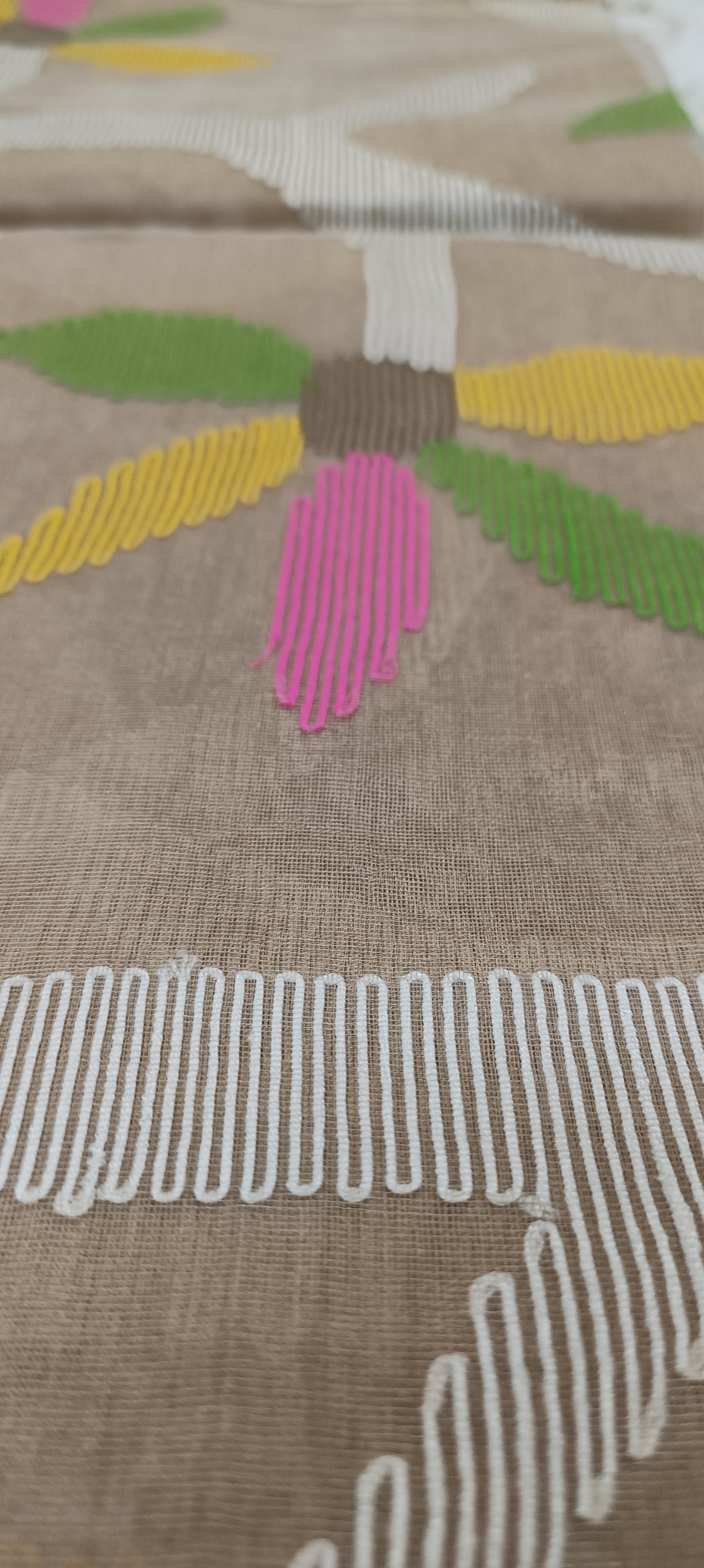 Gul-Abhaar Hand Embroidered Muslin Saree