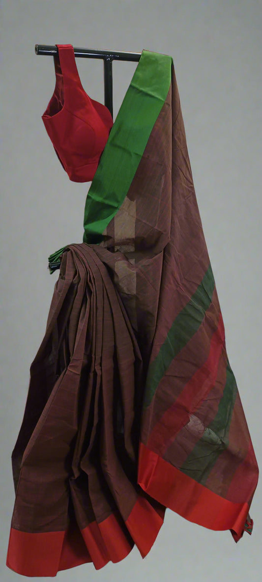 Sindoor Maati Dhakai Taant Saree