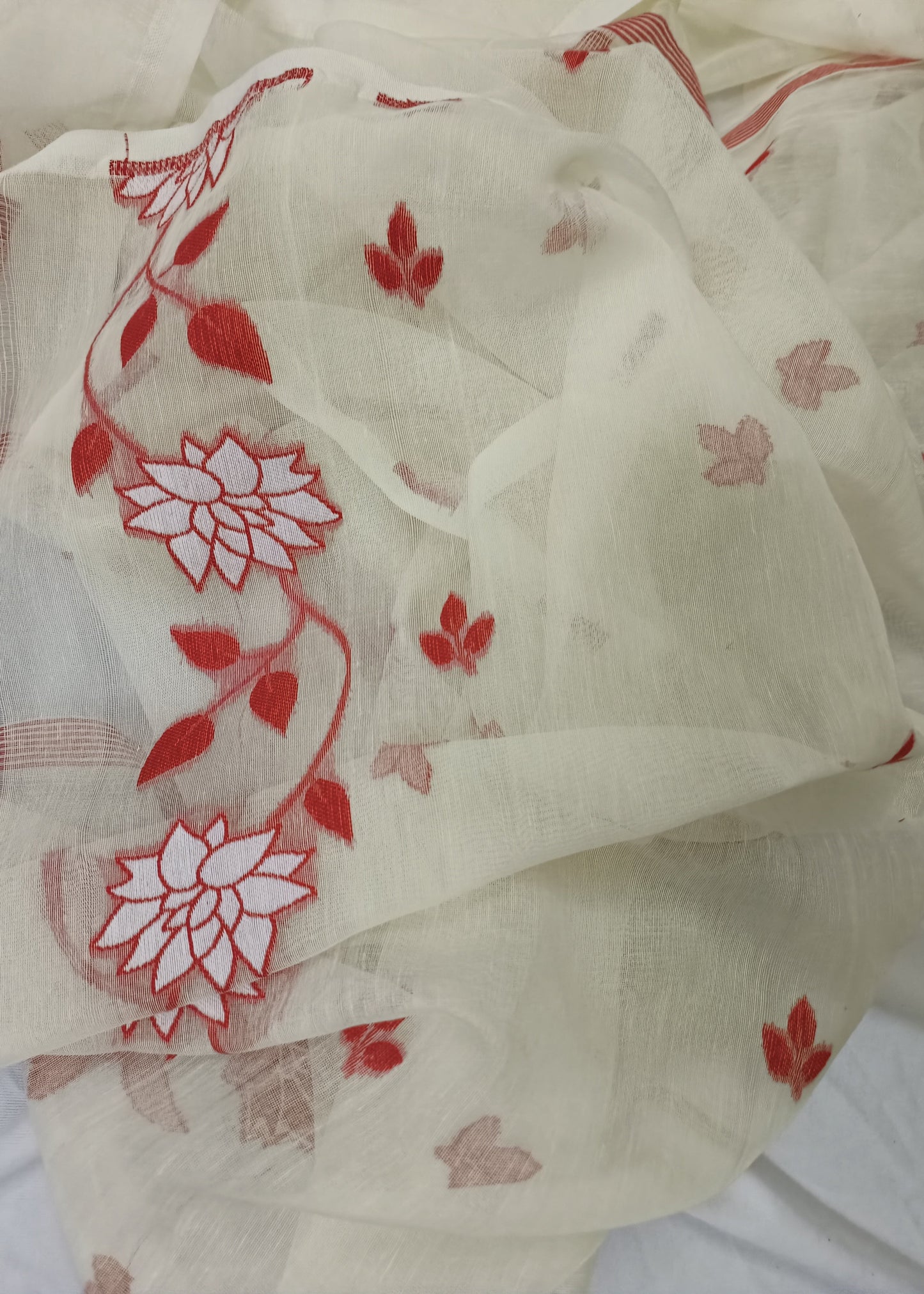 Kamal Jamdani Muslin Saree