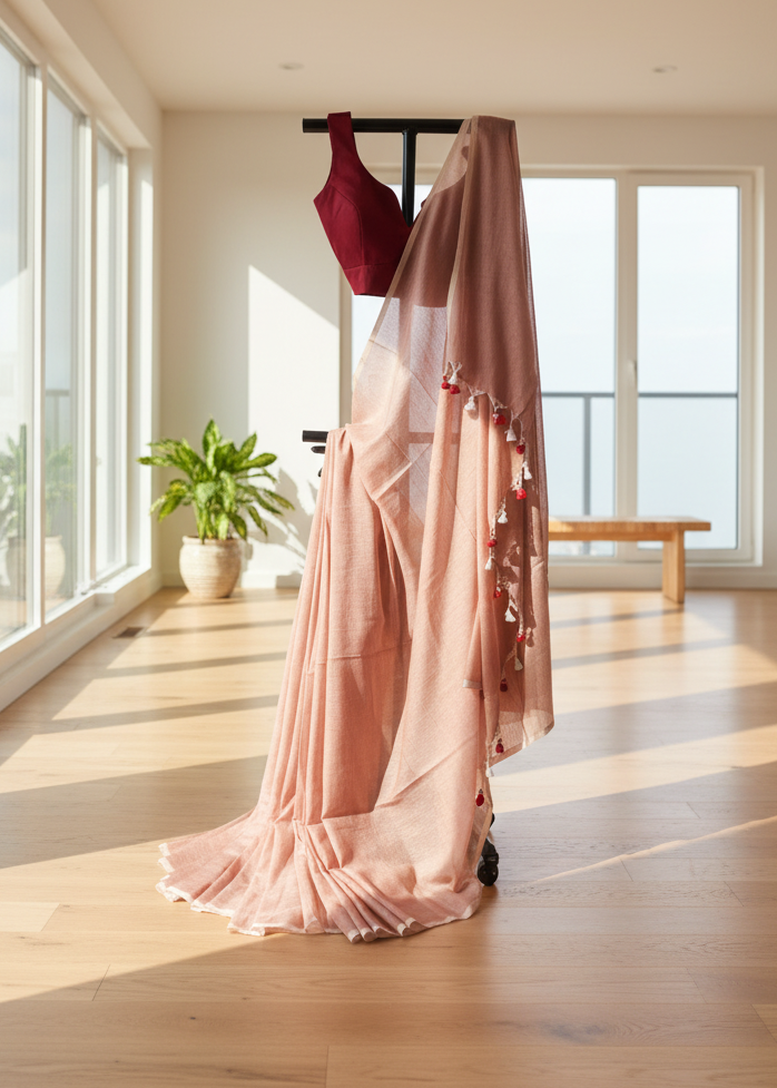 Abeer Blush Mist Mul Cotton Saree