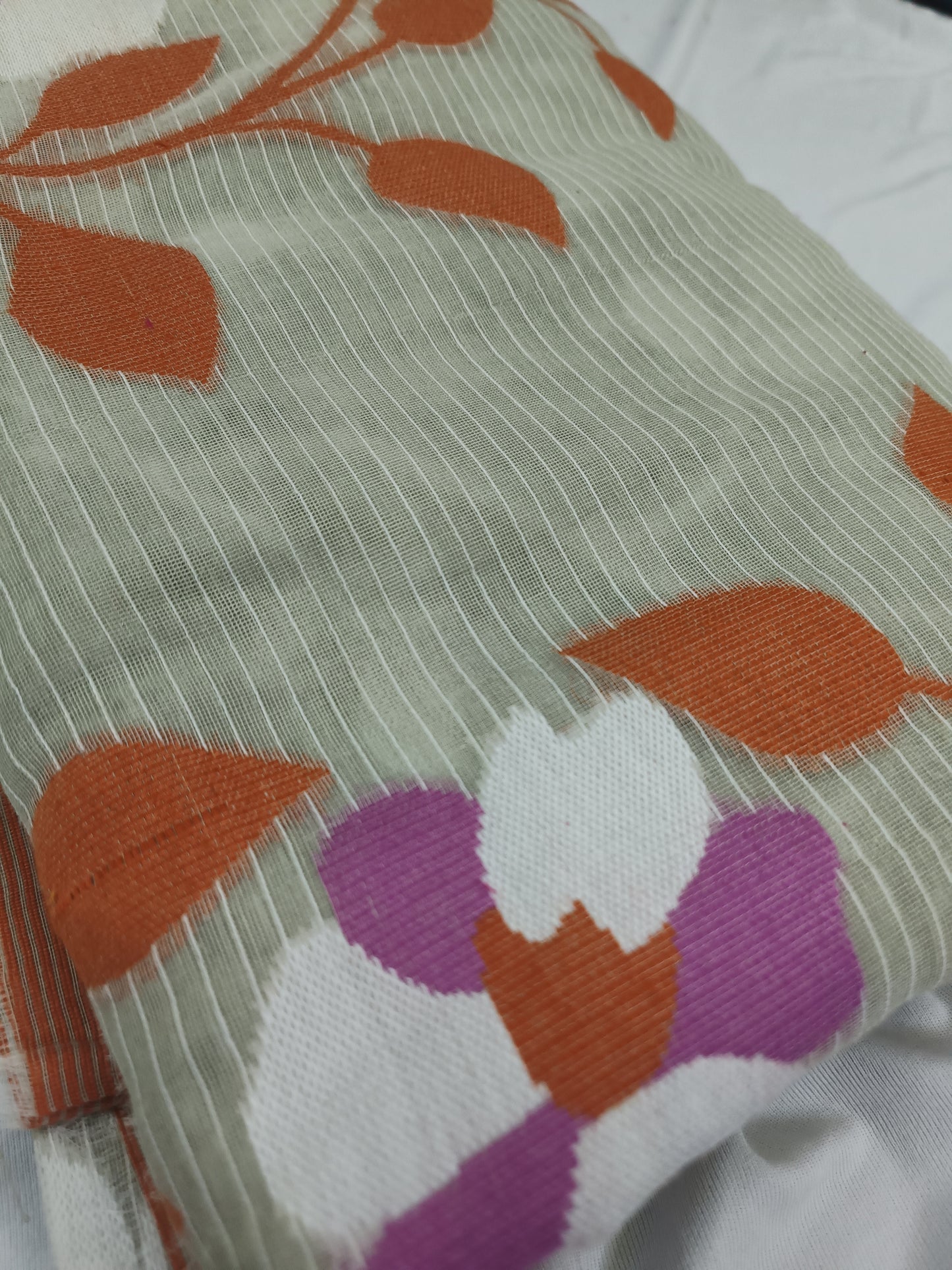 Kusum Vana Jamdani Muslin Saree