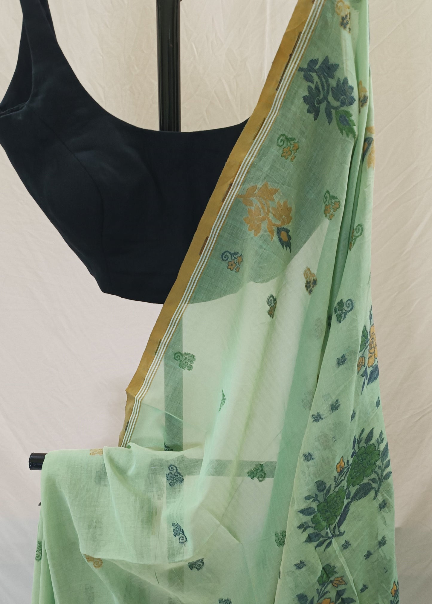 Vaidhehi Mint Cotton Saree