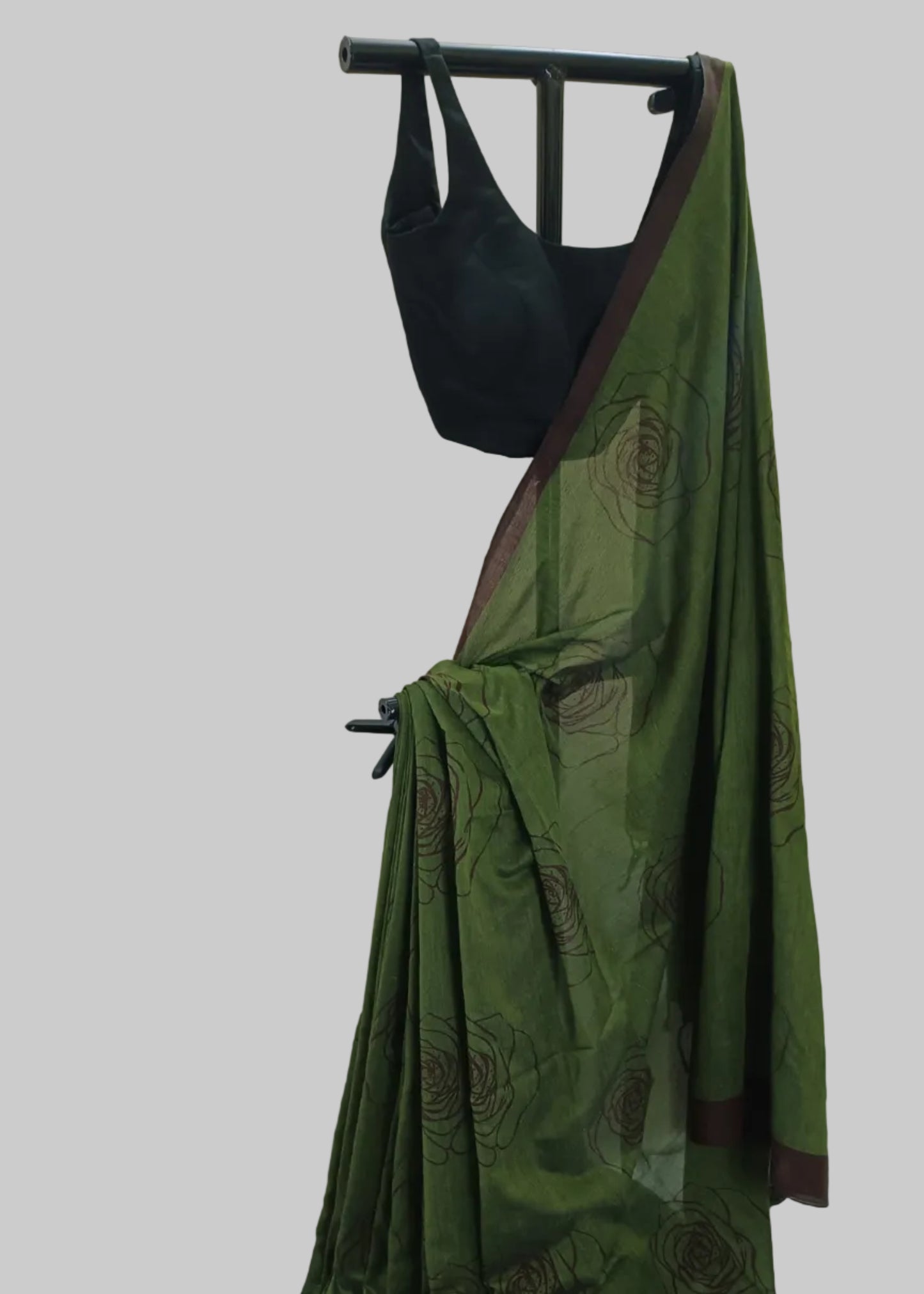 Zariya Forest Rose Cotton Saree