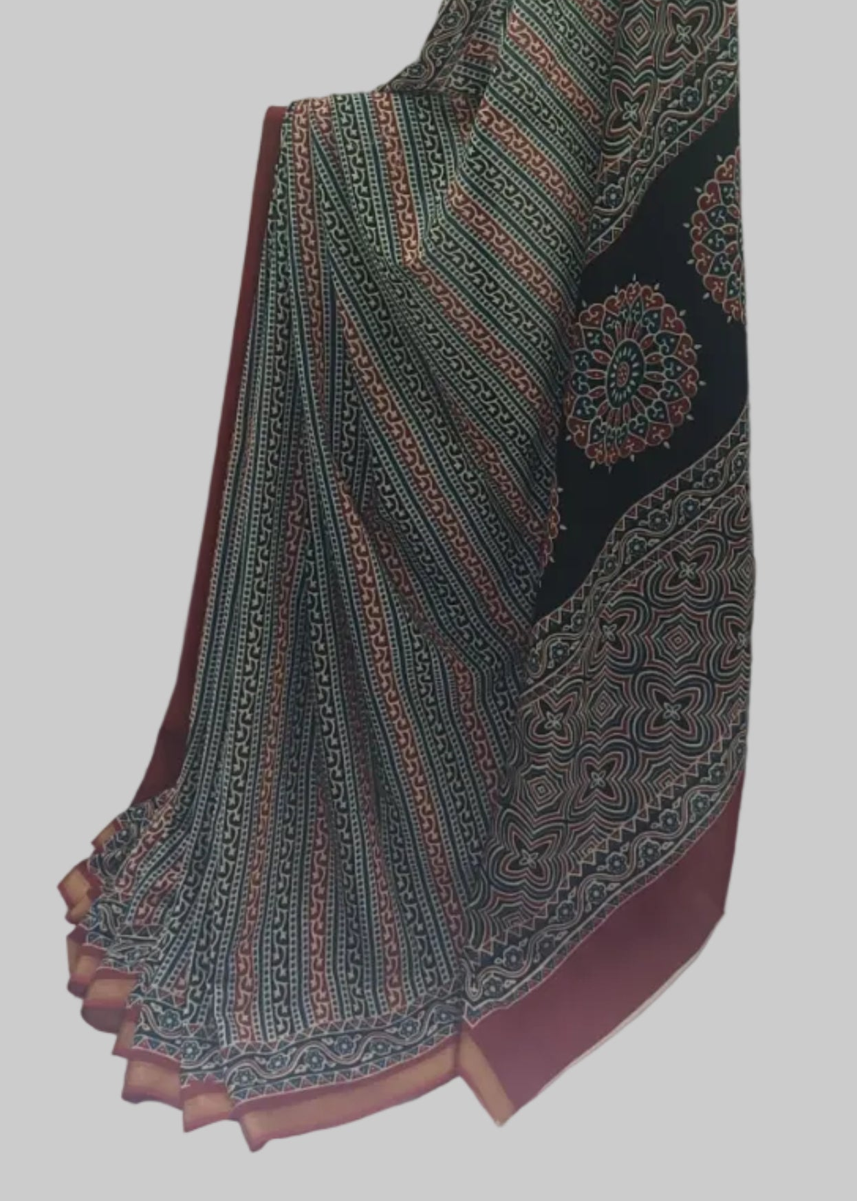 Neel Kalamkari Cotton Saree