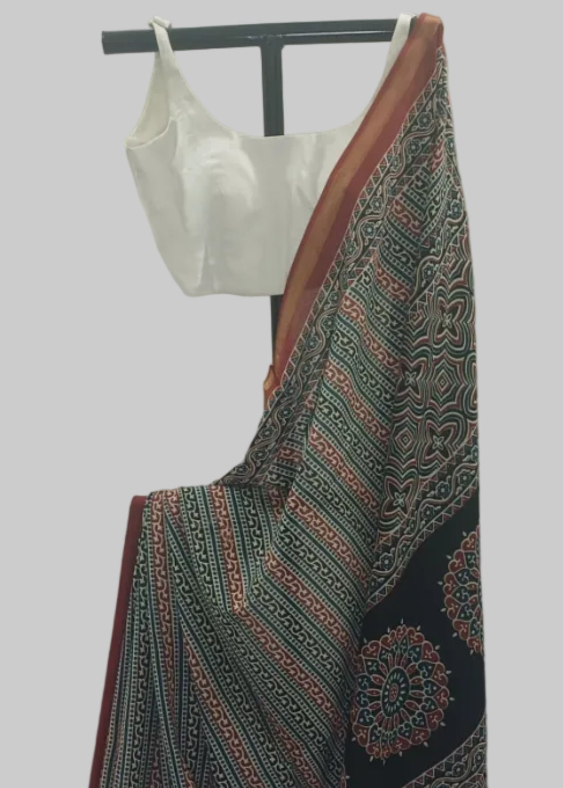 Neel Kalamkari Cotton Saree
