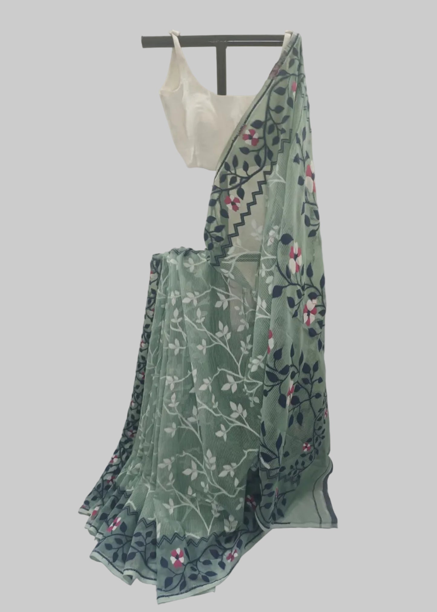 Hara Komol Soft Jamdani Saree