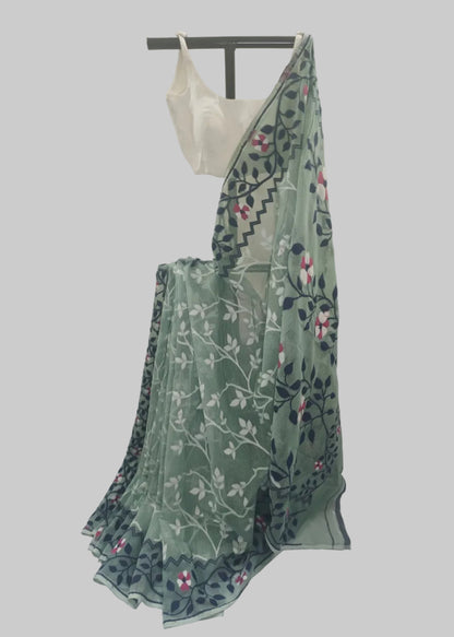 Hara Komol Soft Jamdani Saree