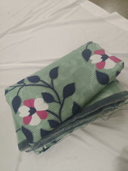 Hara Komol Soft Jamdani Saree