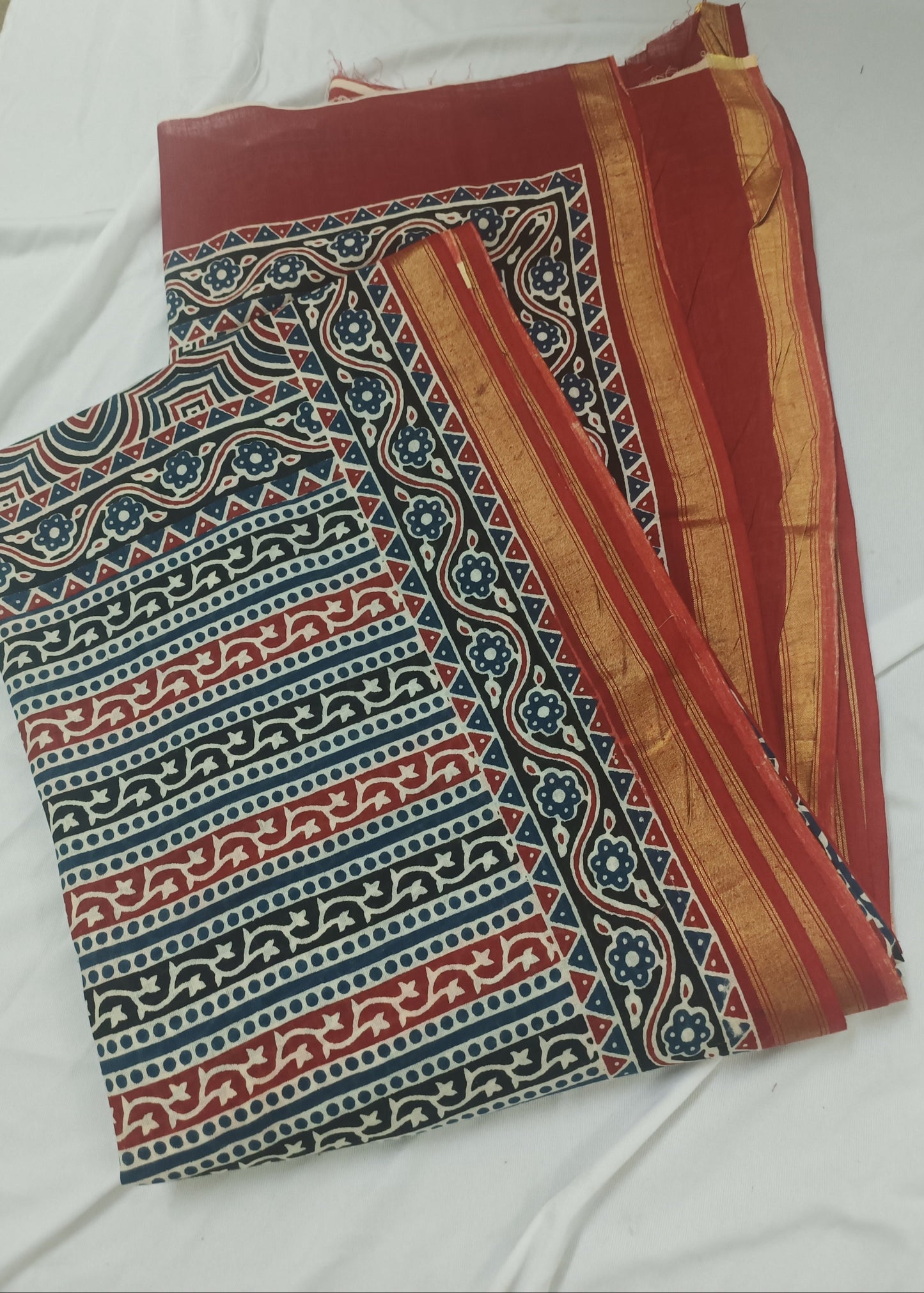 Neel Kalamkari Cotton Saree