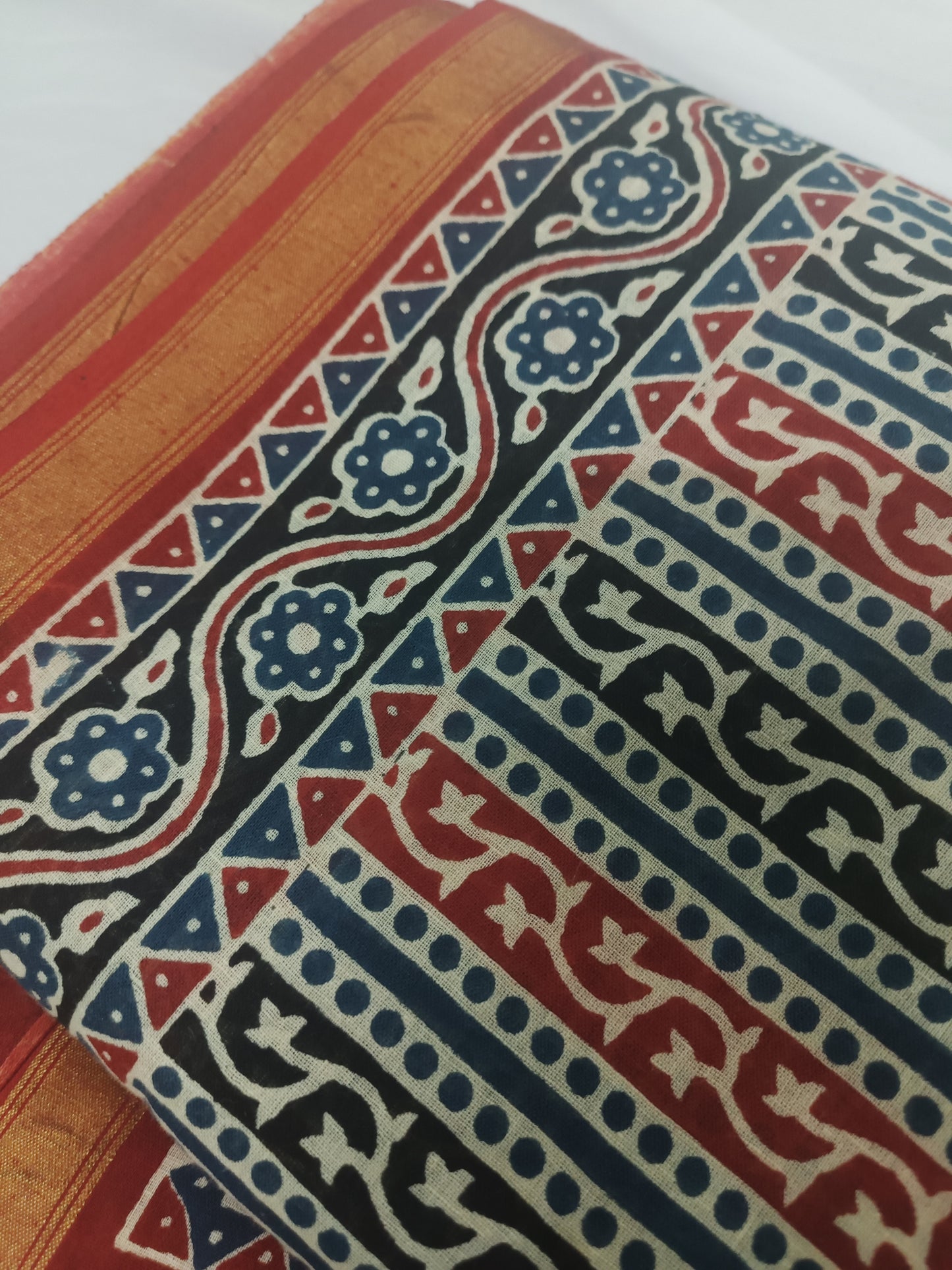 Neel Kalamkari Cotton Saree