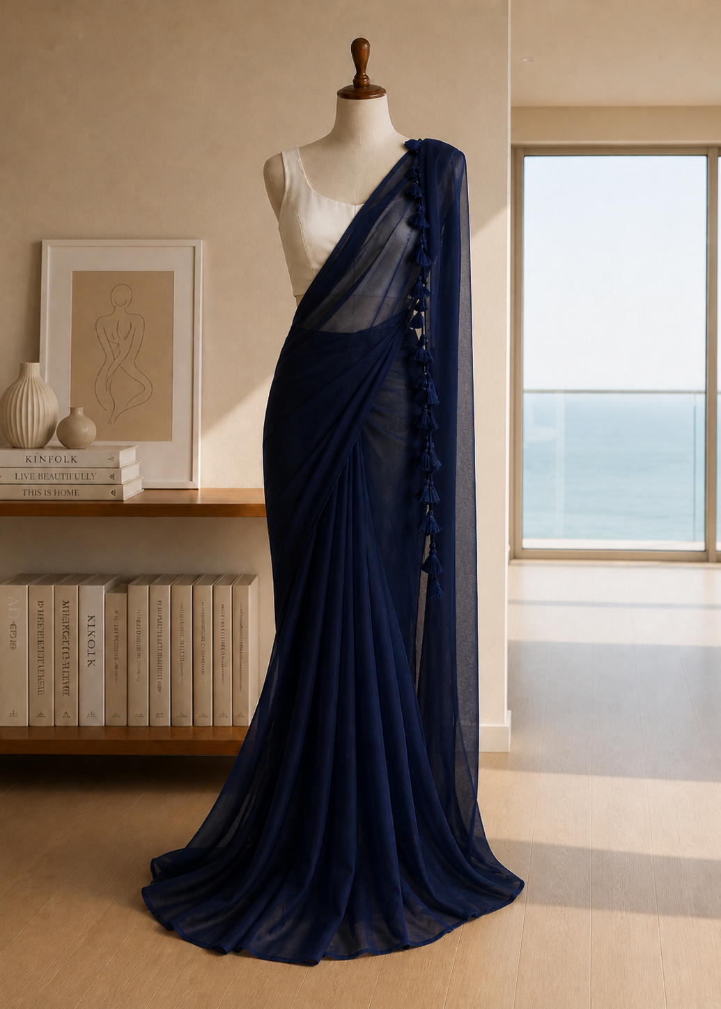 Neelratri Mul Cotton Saree