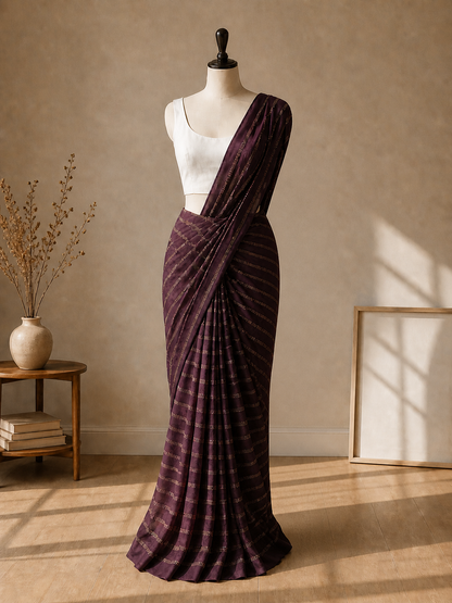 Twilight Soil Kantha Cotton Saree