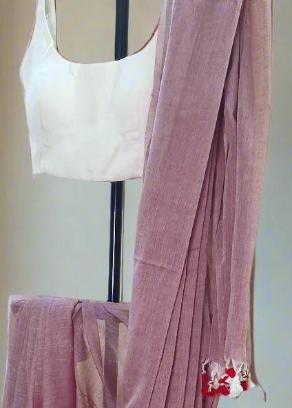 Dusky Dahlia Mul Cotton Saree