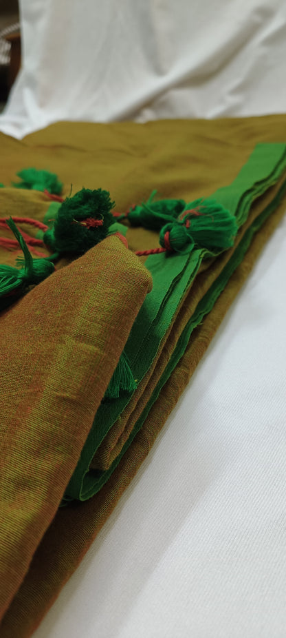 Tamarind Bark Mul Cotton Saree