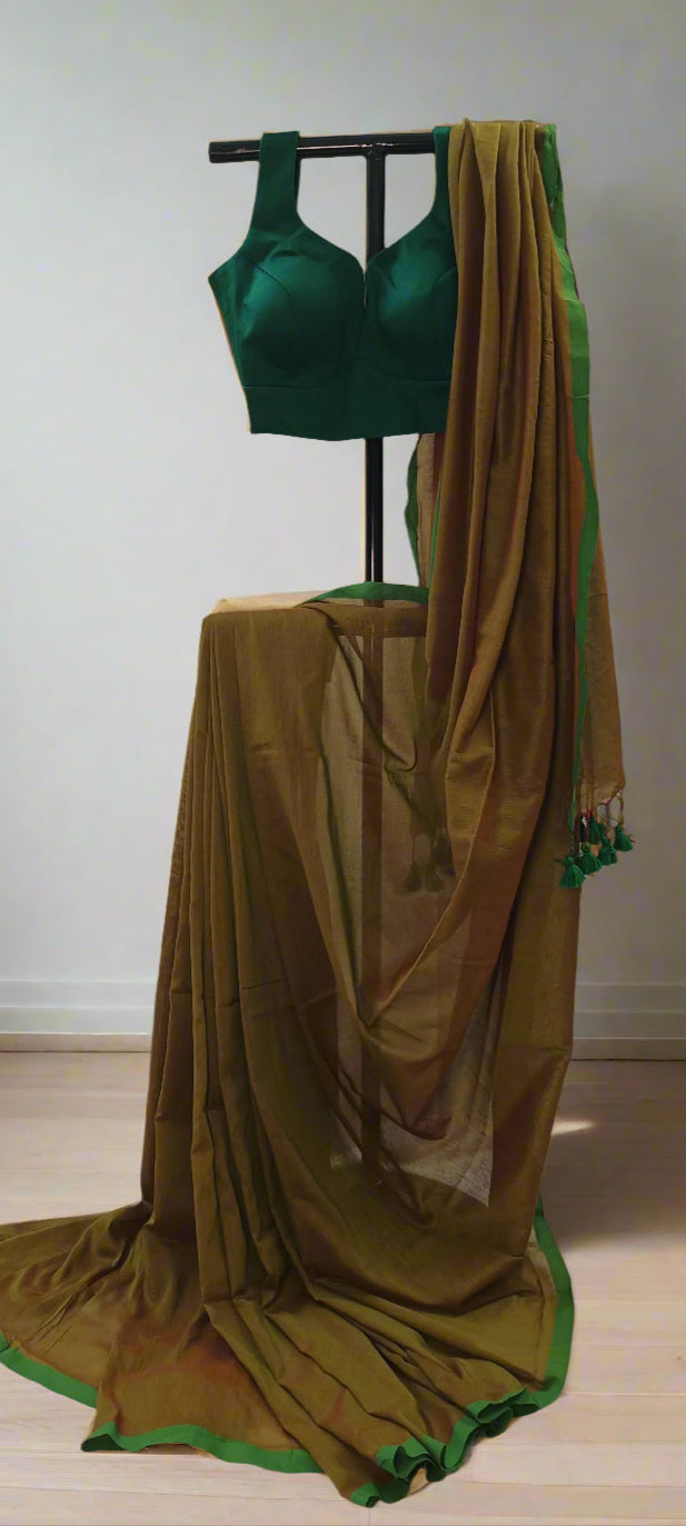 Tamarind Bark Mul Cotton Saree