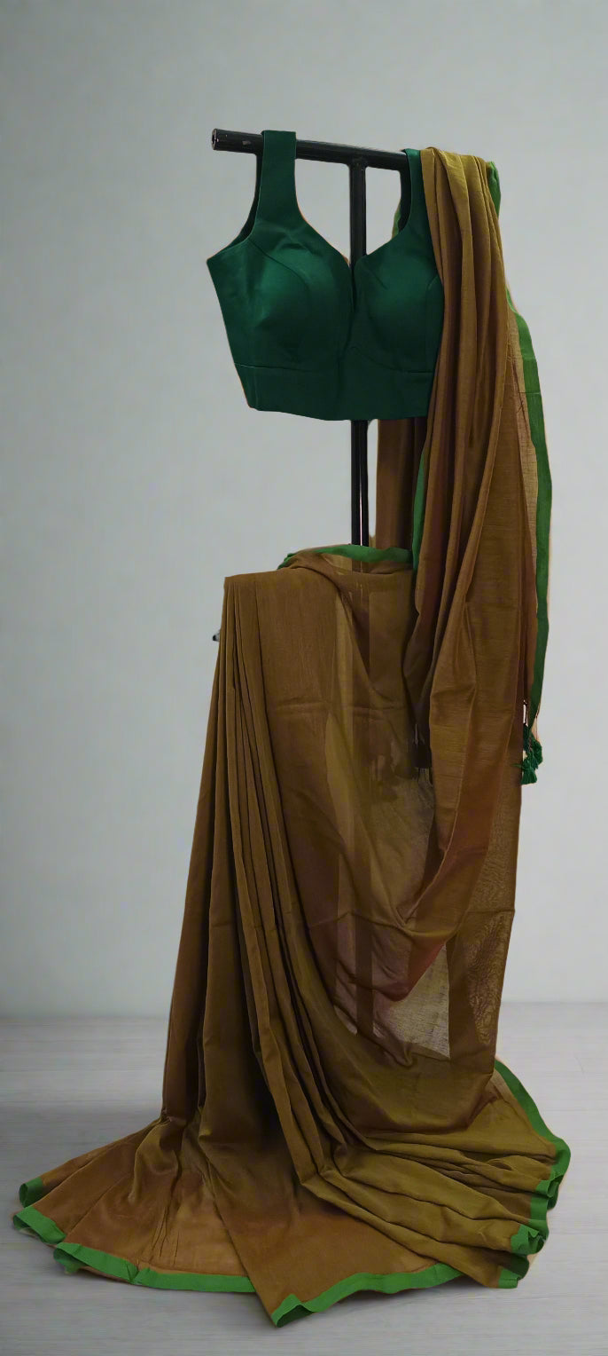 Tamarind Bark Mul Cotton Saree