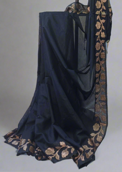 Neelabhr Muga Linen-Silk-Cotton Saree