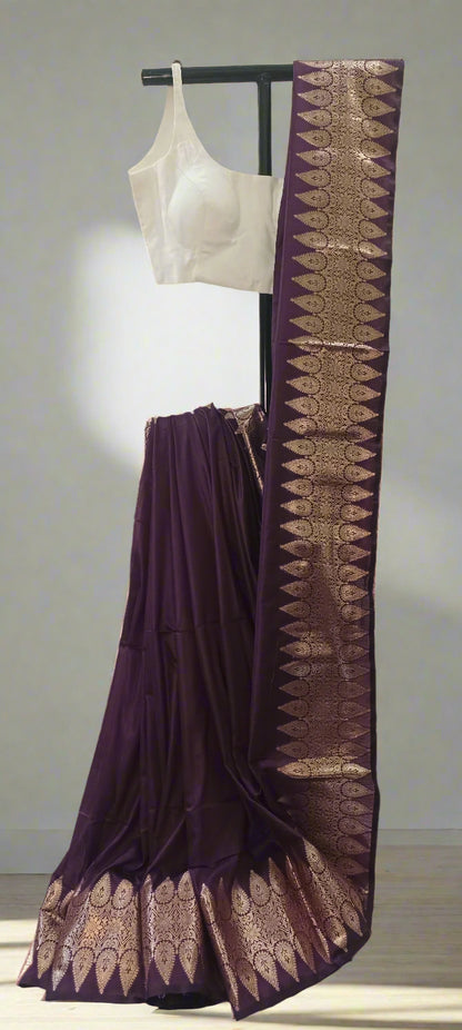 Royal Kesar Muga Linen-Silk-Cotton Saree