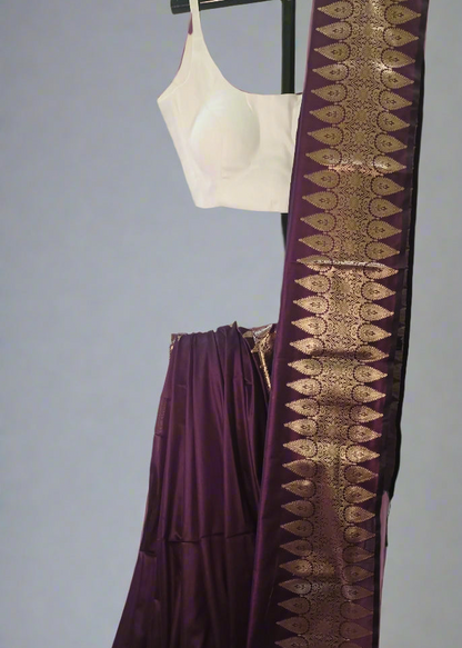 Royal Kesar Muga Linen-Silk-Cotton Saree