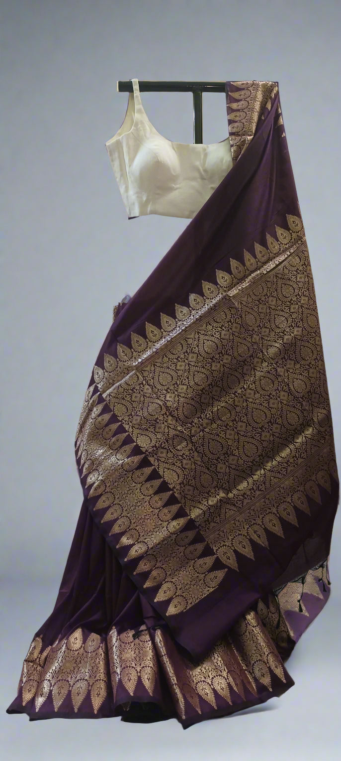 Royal Kesar Muga Linen-Silk-Cotton Saree