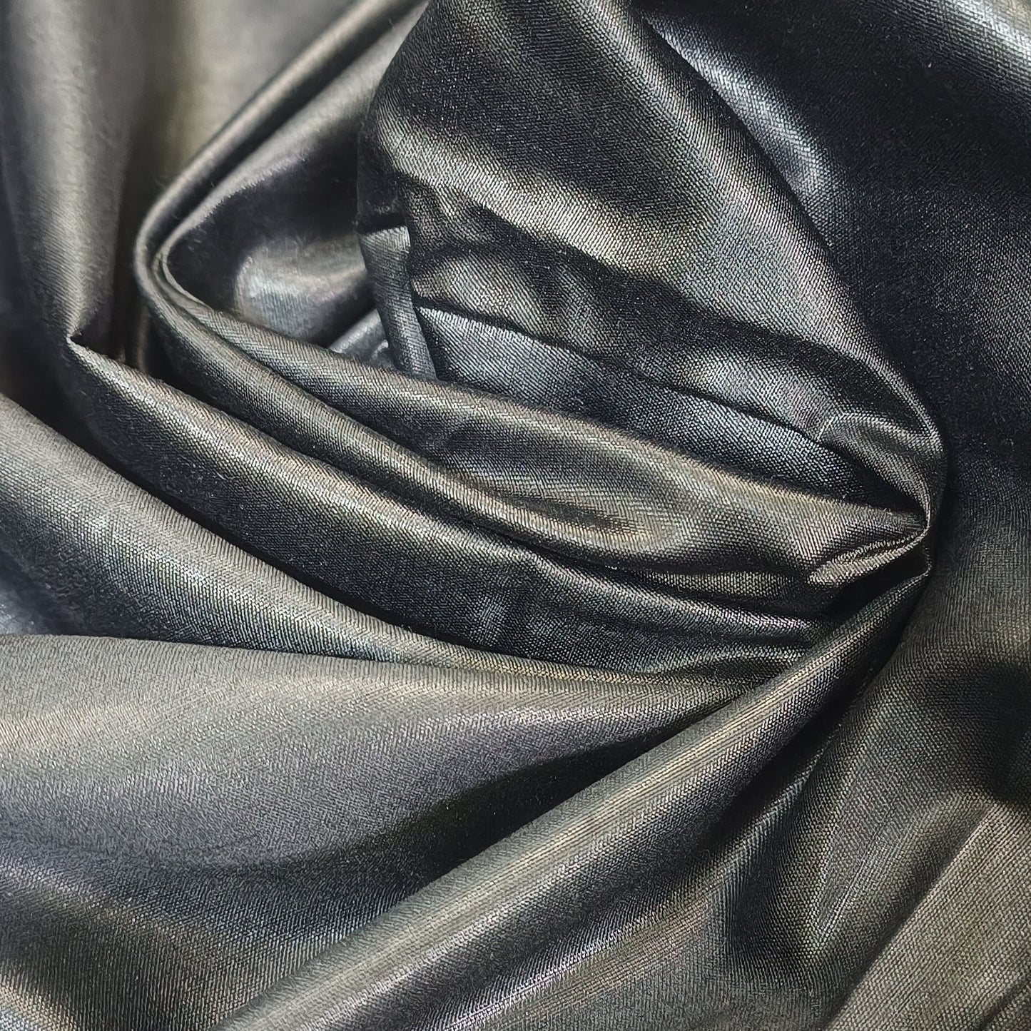 Night Garden Black Floral Block Print Saree