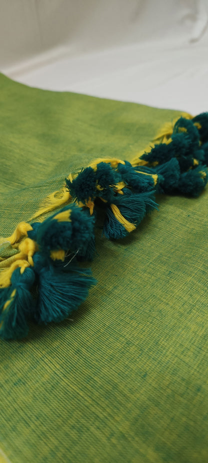 Lime Grove Mul Cotton Saree