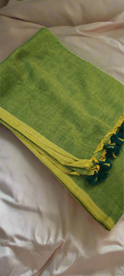 Lime Grove Mul Cotton Saree