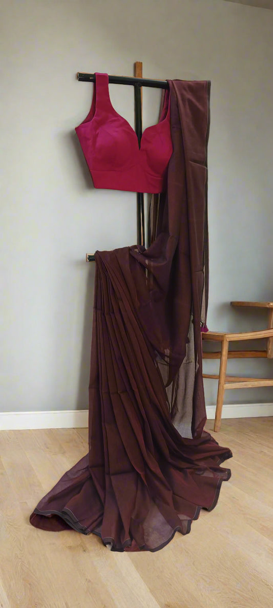 Gulmahua Mul Cotton Saree