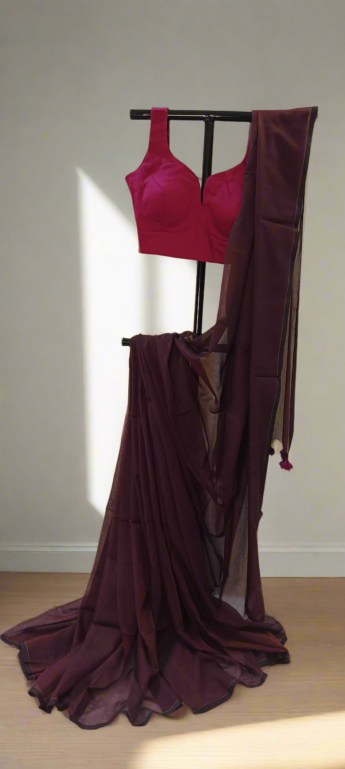 Gulmahua Mul Cotton Saree