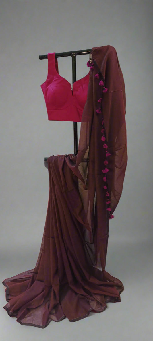 Gulmahua Mul Cotton Saree