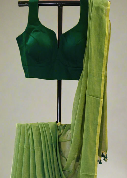 Lime Grove Mul Cotton Saree