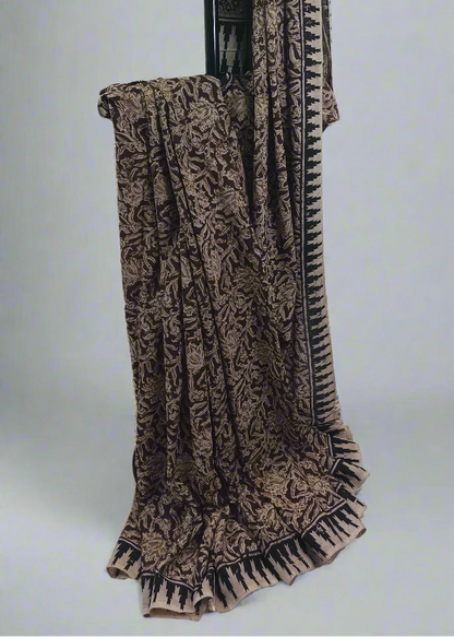 Sand Mahogany Kalamkari Cotton Saree