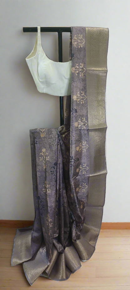 Twilight Plum Nihari Silk Saree