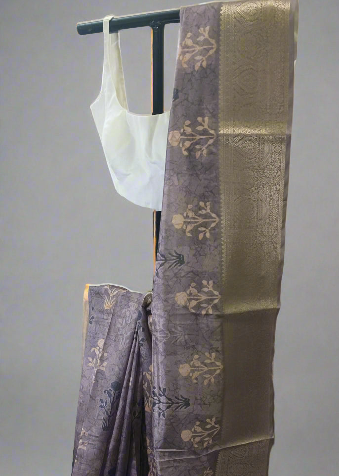 Twilight Plum Nihari Silk Saree