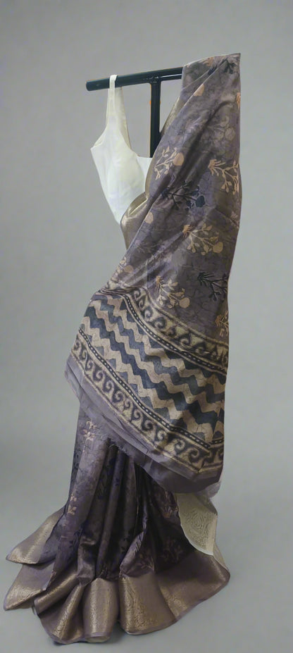 Twilight Plum Nihari Silk Saree