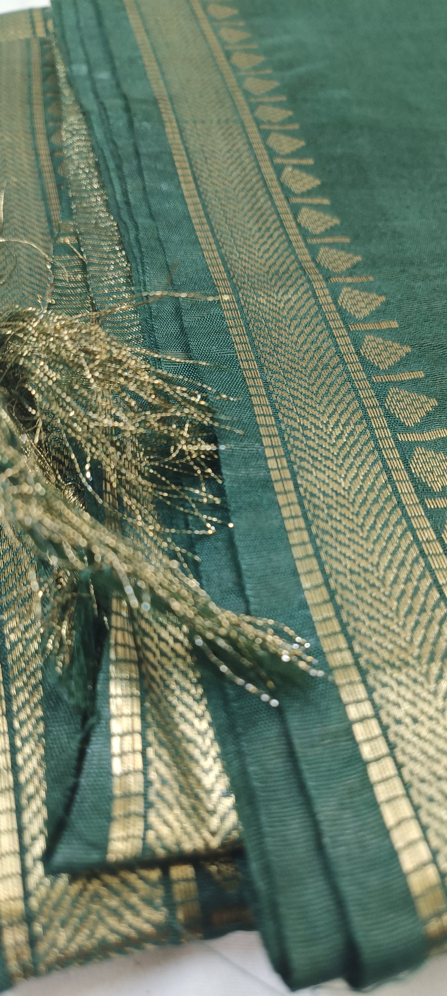 Karunya Green Mangalgiri Cotton Saree