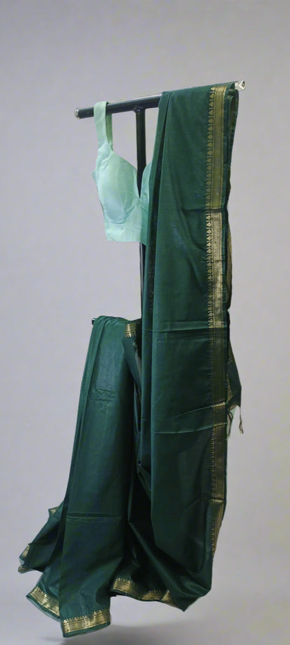 Karunya Green Mangalgiri Cotton Saree