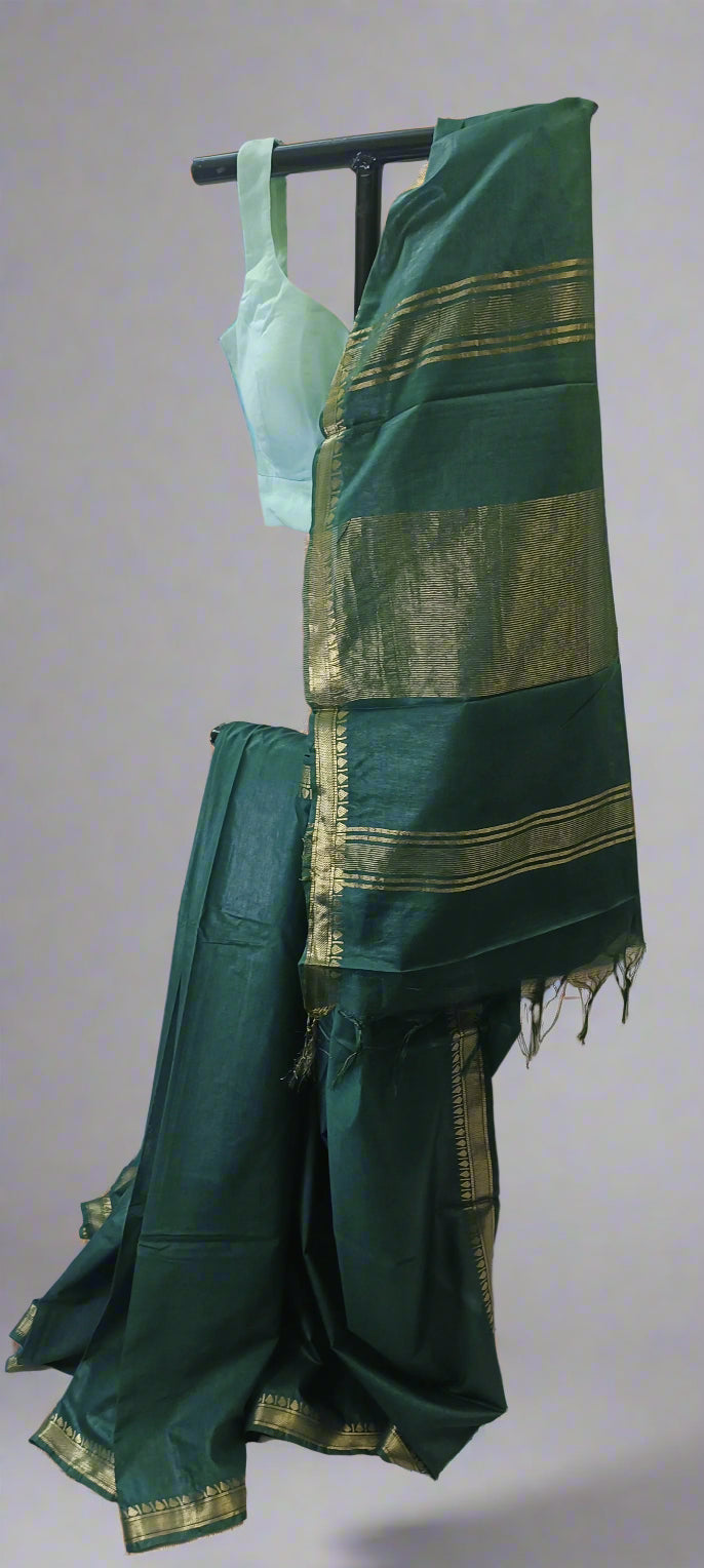 Karunya Green Mangalgiri Cotton Saree