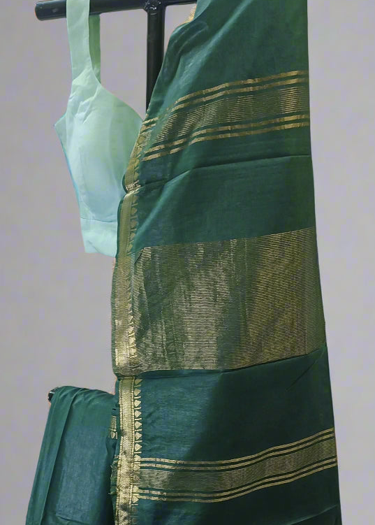 Karunya Green Mangalgiri Cotton Saree