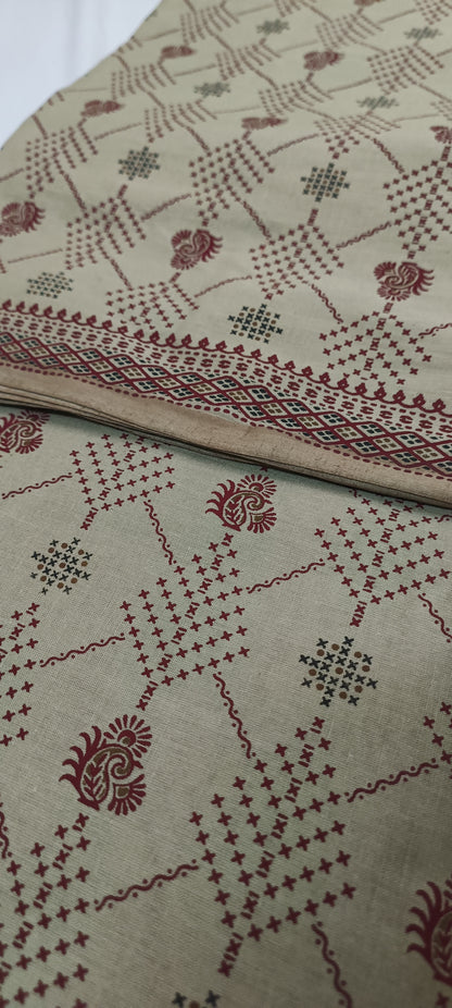 Sehej Dhaani Maheshwari Block Print Cotton Saree