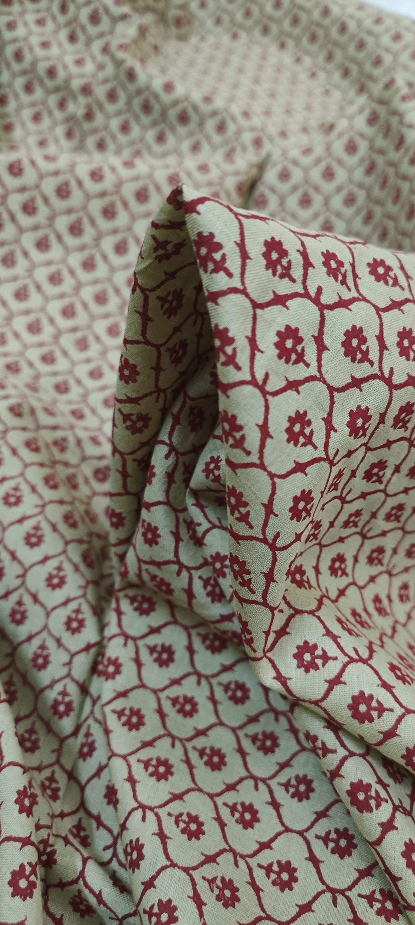 Sehej Dhaani Maheshwari Block Print Cotton Saree