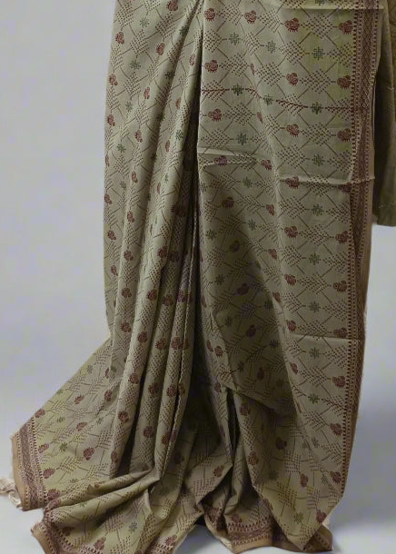 Sehej Dhaani Maheshwari Block Print Cotton Saree