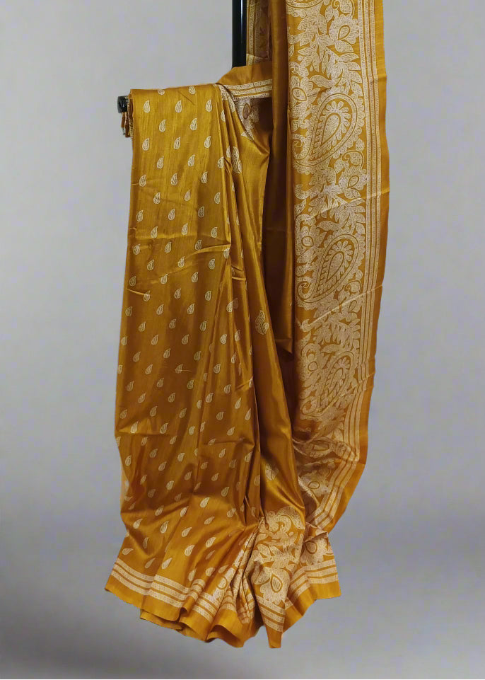 Amaltas Gold Pure Silk-Cotton Saree