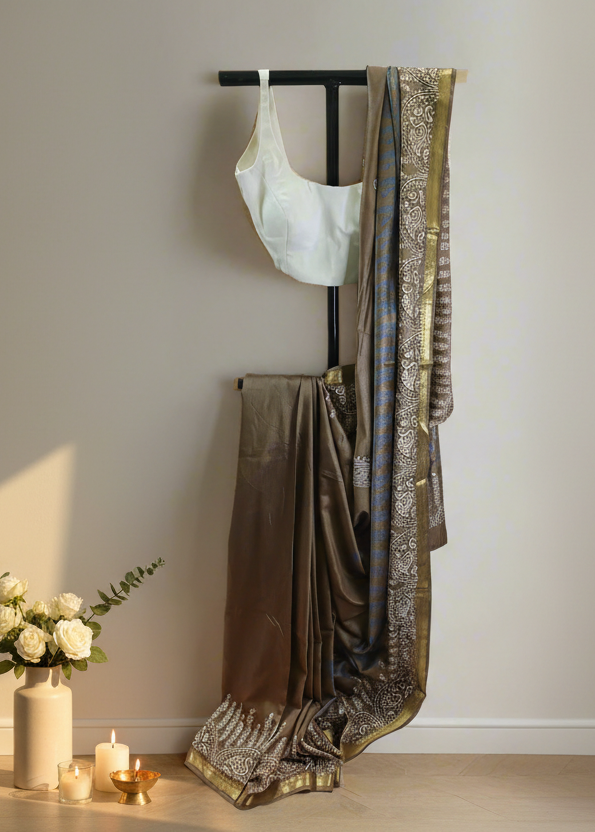 Bhoomi Ambar Maheshwari Block Print Saree