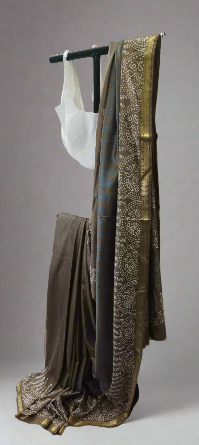Bhoomi Ambar Maheshwari Block Print Saree