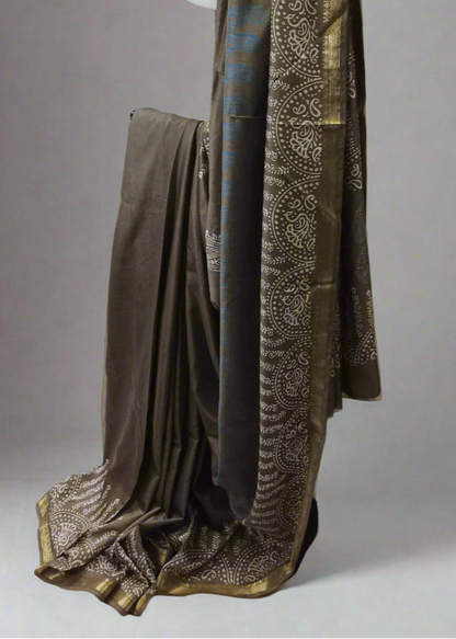 Bhoomi Ambar Maheshwari Block Print Saree