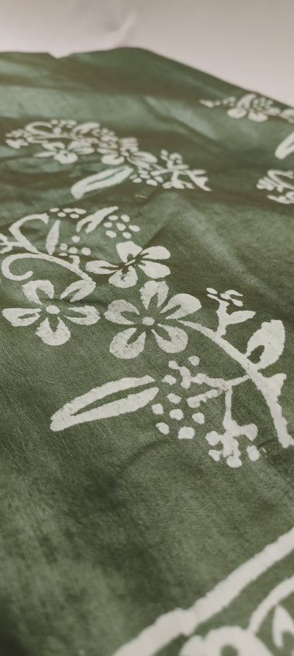 Anant Vriksha Bishnupuri Block Print Saree