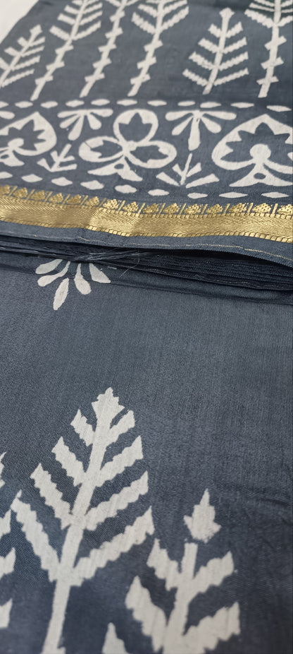 Shanta Neel Maheshwari Block Print Saree